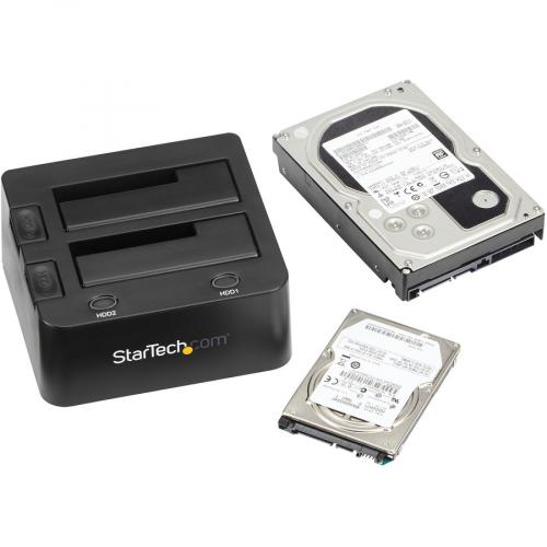 StarTech.com Dual Bay USB 3.0 To SATA Hard Drive Docking Station, 2.5/3.5" SATA I/II/III, SSD/HDD Dock, USB Hard Drive Bay, Top Loading Alternate-Image4/500