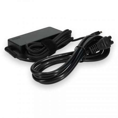 Lenovo 0B47455 Compatible 65W 20V At 3.25A Black Slim Tip Laptop Power Adapter And Cable Alternate-Image4/500