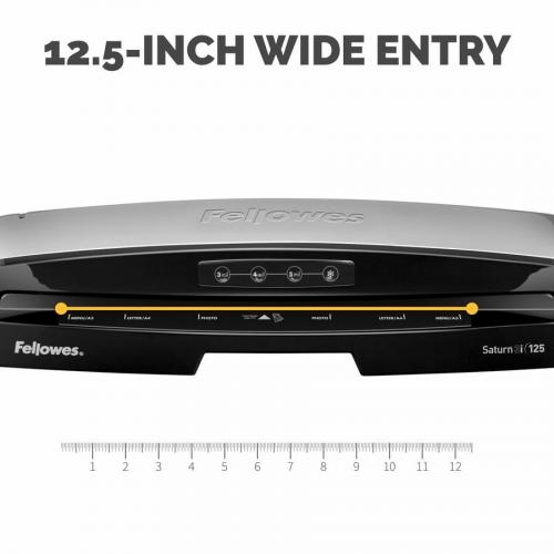 Fellowes Saturn 3i 125 Thermal Laminator Machine For Home Or Office With Pouch Starter Kit, 12.5 Inch, Fast Warm Up, Jam Free Design (57366061) Alternate-Image4/500
