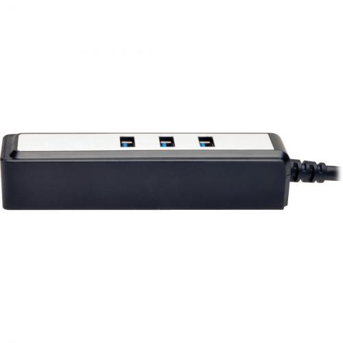 Tripp Lite By Eaton Portable 4 Port USB 3.0 Superspeed Mini Hub W/ Built In Cable Alternate-Image4/500