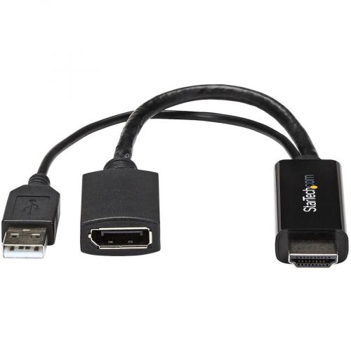 StarTech.com HDMI To DisplayPort Adapter   4K 30Hz   HDMI To DisplayPort Converter   Compact HDMI To DP Adapter   USB Powered Alternate-Image4/500