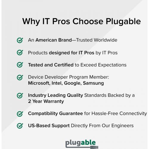 Plugable USB 2.0 To Ethernet Fast 10/100 LAN Wired Network Adapter Alternate-Image4/500