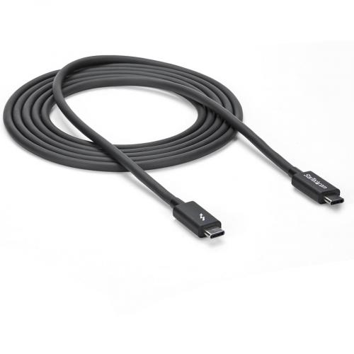 StarTech.com 2m (6.6ft) Thunderbolt 3 Cable, 20Gbps, 100W PD, 4K Video, Thunderbolt Certified, Compatible W/ TB4/USB 3.2/DisplayPort Alternate-Image4/500
