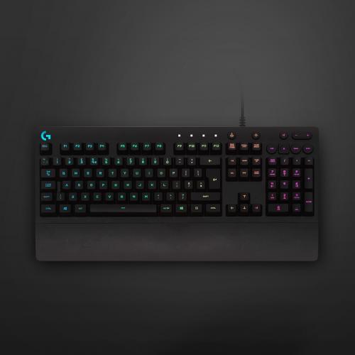 Logitech G213 Prodigy Gaming Keyboard   Wired RGB Backlit Keyboard With Mech Dome Keys, Palm Rest, Adjustable Feet, Media Controls, USB, Compatible With Windows Alternate-Image4/500