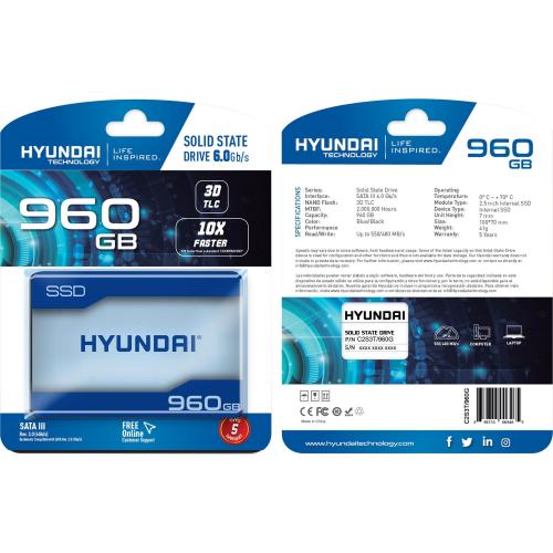 Hyundai 960GB SATA 3D TLC 2.5" Internal PC SSD, Advanced 3D NAND Flash, Up To 550 MB/s Alternate-Image4/500