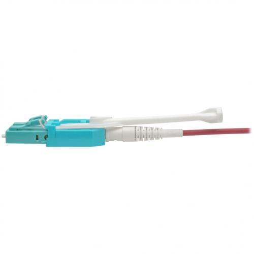 Eaton Tripp Lite Series 10G Duplex Multimode 50/125 OM4 LSZH Fiber Optic Cable (LC/LC), Push/Pull Tabs, Magenta, 2 M Alternate-Image4/500