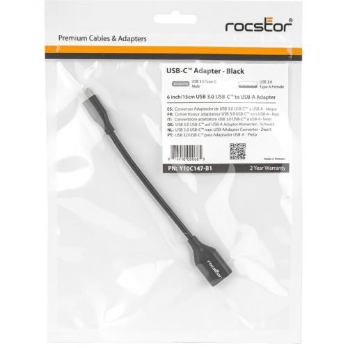 Rocstor Premium 6" USB C To USB A Adapter M/F Alternate-Image4/500