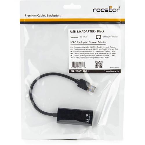 Rocstor Premium USB 3.0 To Gigabit Ethernet NIC Network Adapter Alternate-Image4/500