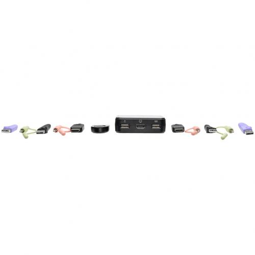 Tripp Lite By Eaton 2 Port USB/HD Cable KVM Switch With Audio/Video, Cables And USB Peripheral Sharing Alternate-Image4/500