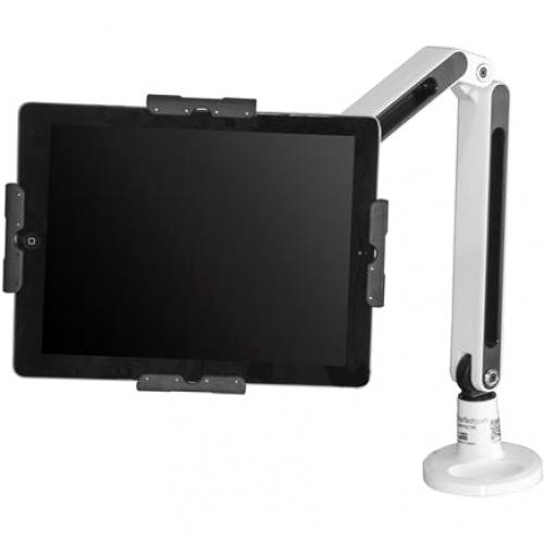 StarTech.com Desk Mount Tablet Arm   Articulating   For 9" To 11" Tablets   IPad Or Android Tablet Holder   Lockable   Steel   White Alternate-Image4/500