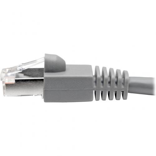 Eaton Tripp Lite Series Cat6a 10G Snagless Shielded STP Ethernet Cable (RJ45 M/M), PoE, Gray, 3 Ft. (0.91 M) Alternate-Image4/500
