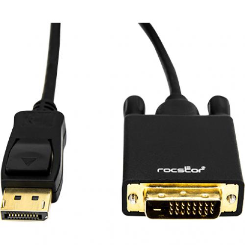 Rocstor Premium 6 Ft DisplayPort 1.2v To DVI Cable M/M Alternate-Image4/500