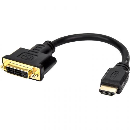 Rocstor Premium Y10A171 B1 8in HDMI To DVI D Video Adapter F/M  HDMI Female To DVI Male Alternate-Image4/500