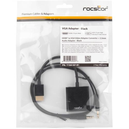 Rocstor Premium HDMI To VGA + 3.5mm Audio Adapter Alternate-Image4/500