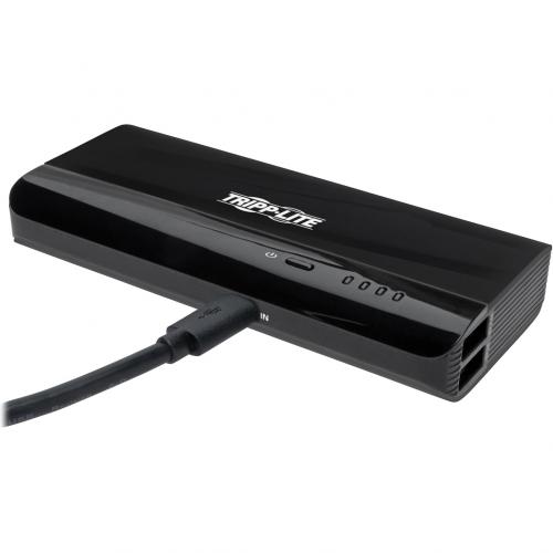 Tripp Lite By Eaton Portable Charger   2x USB A, 10,400mAh Power Bank, Lithium Ion, Auto Sensing, Black Alternate-Image4/500