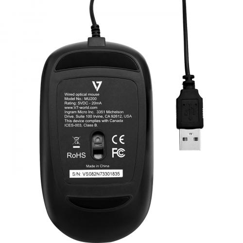 V7 USB Wired Optical Mouse Alternate-Image4/500