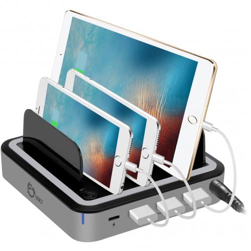 SIIG 48W 4 Port USB With Type C PD Laptop Charging Station Alternate-Image4/500