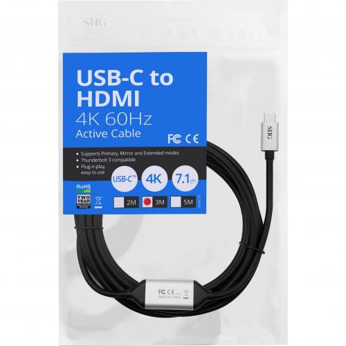 SIIG USB C To HDMI 4K 60Hz Active Cable   3M Alternate-Image4/500