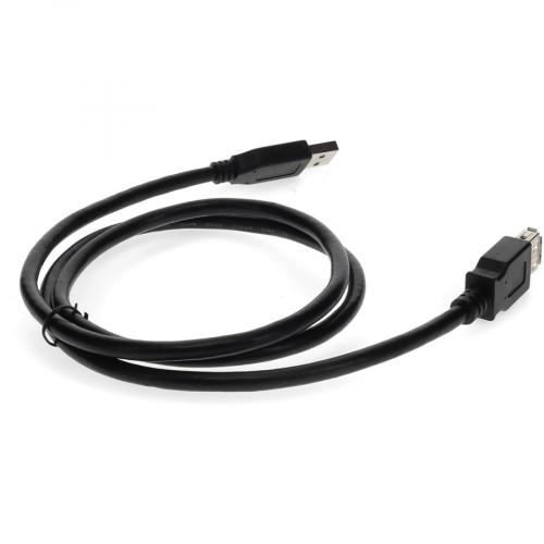 AddOn 2m USB 2.0 (A) Male To Male Black Cable Alternate-Image4/500