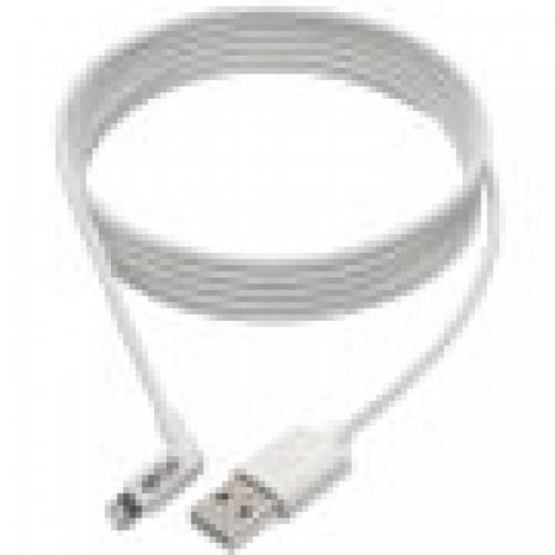Eaton Tripp Lite Series USB A To Right Angle Lightning Sync/Charge Cable, MFi Certified   White, M/M, USB 2.0, 6 Ft. (1.83 M) Alternate-Image4/500