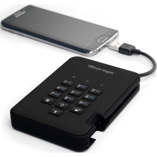 IStorage DiskAshur2 HDD 500 GB | Secure Portable Hard Drive | Password Protected | Dust/Water Resistant | Hardware Encryption IS DA2 256 500 B Alternate-Image4/500