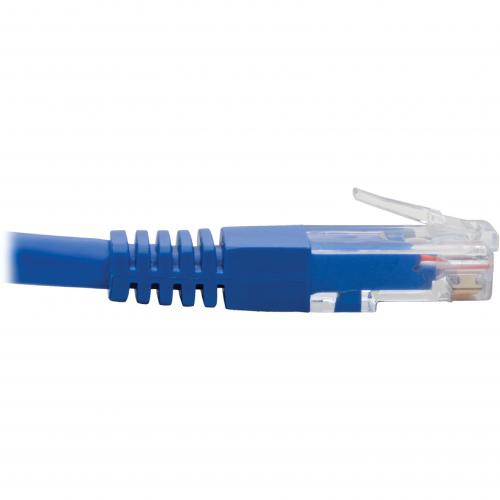 Eaton Tripp Lite Series Right Angle Cat6 Gigabit Molded UTP Ethernet Cable (RJ45 Right Angle M To RJ45 M), Blue, 1 Ft. (0.31 M) Alternate-Image4/500