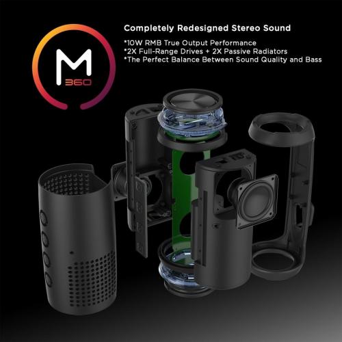 Morpheus 360 Sound Ring II Wireless Portable Speakers   Waterproof Bluetooth Speaker   BT7750BLK Alternate-Image4/500