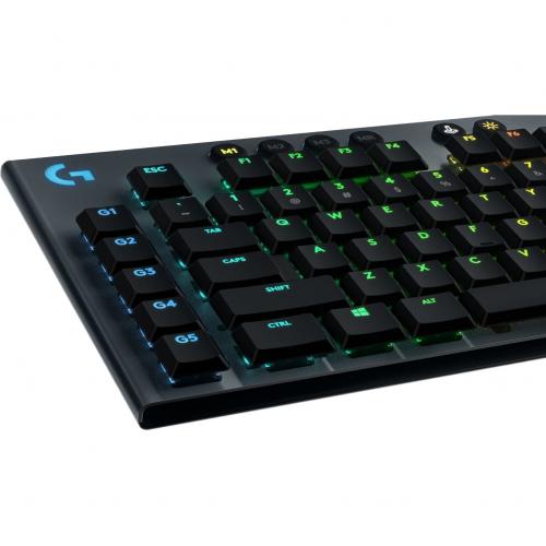 Logitech G815 LIGHTSYNC RGB Mechanical Gaming Keyboard With Low Profile GL Linear Key Switch, 5 Programmable G Keys,USB Passthrough, Dedicated Media Control Alternate-Image4/500