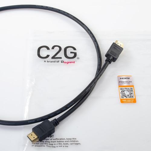 C2G 20ft 4K HDMI Cable With Ethernet   Premium Certified   High Speed 60Hz Alternate-Image4/500