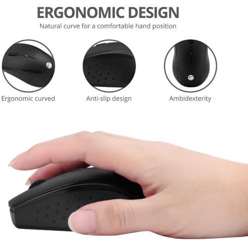 SIIG USB C Wireless 2.4G 3 Button Mouse Alternate-Image4/500