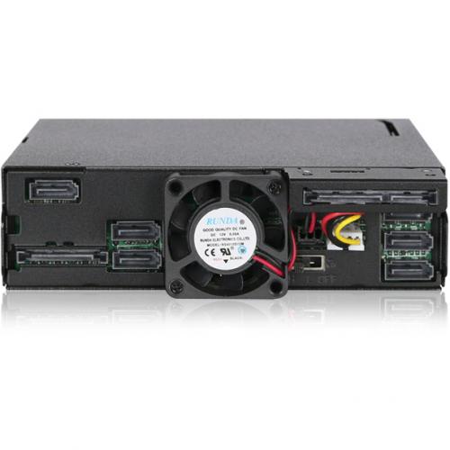 Icy Dock ToughArmor MB606SPO B Drive Enclosure For 5.25"   Serial ATA/600 Host Interface Internal   Black Alternate-Image4/500