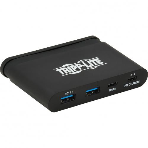Tripp Lite By Eaton 4 Port USB C Hub With Self Storing Cable, USB 3.x (5Gbps), 2x USB A, 2x USB C, 100W PD Charging, Black Alternate-Image4/500