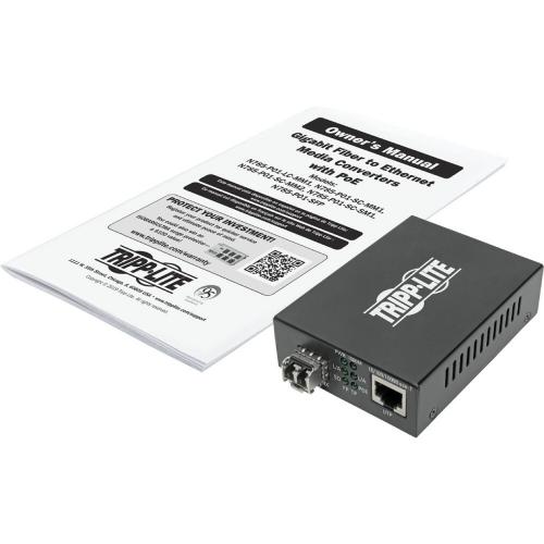 Eaton Tripp Lite Series Gigabit Multimode Fiber To Ethernet Media Converter, POE+   10/100/1000 LC, 850 Nm, 550M (1804.46 Ft.) Alternate-Image4/500
