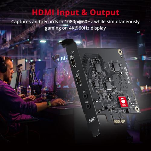SIIG Live Game HDMI Capture PCIe Card 1080p Alternate-Image4/500