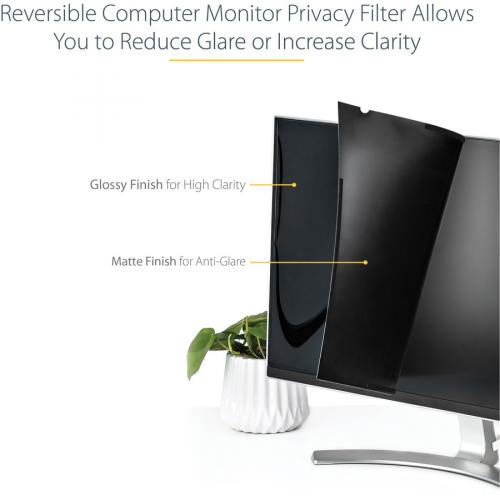 StarTech.com Monitor Privacy Screen For 27" Display   Widescreen Computer Monitor Security Filter   Blue Light Reducing Screen Protector Alternate-Image4/500