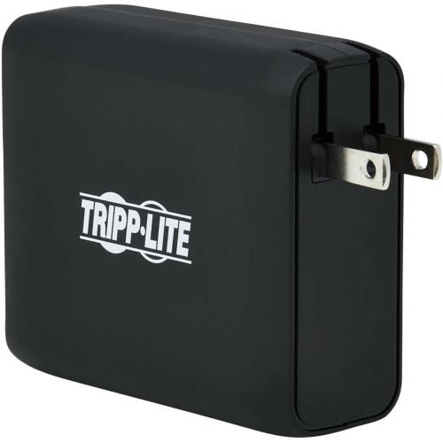 Tripp Lite By Eaton Portable 5000mAh 2 Port Mobile Power Bank And USB Battery Wall Charger Combo   Direct Plug, Black Alternate-Image4/500