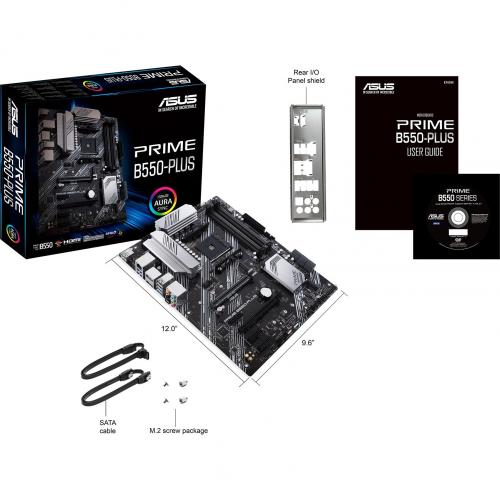 Asus Prime B550 PLUS Desktop Motherboard   AMD B550 Chipset   Socket AM4   ATX Alternate-Image4/500