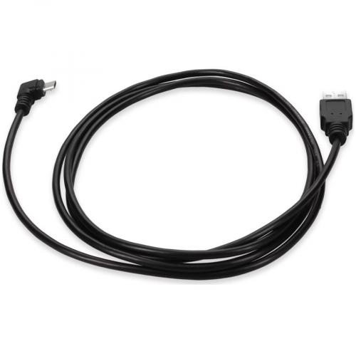 AddOn 6ft USB 2.0 (A) Male To Micro USB 2.0 (B) Right Angle Male Black Cable Alternate-Image4/500