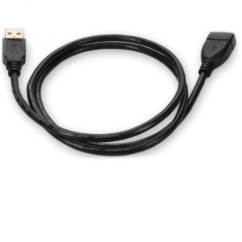 AddOn 3ft USB 2.0 (A) Male To Female Black Cable Alternate-Image4/500