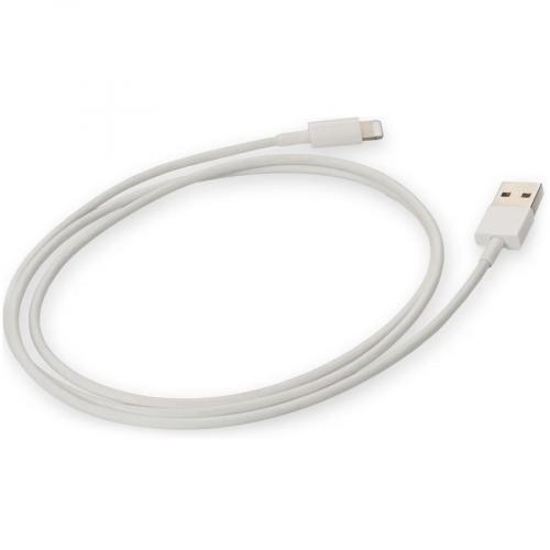 AddOn 1m USB 2.0 (A) Male To Lightning Male White Cable Alternate-Image4/500