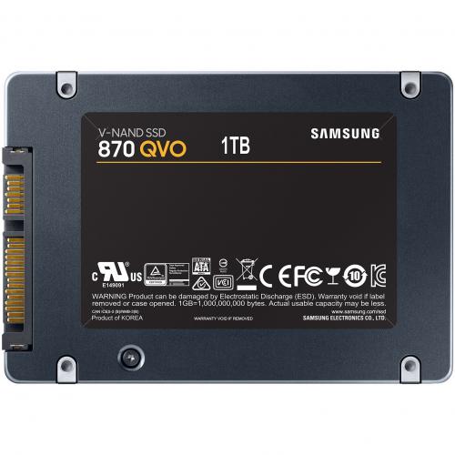 Samsung 870 QVO MZ 77Q1T0B/AM 1 TB Solid State Drive   2.5" Internal   SATA (SATA/600) Alternate-Image4/500