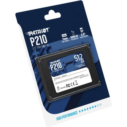 Patriot Memory P210 P210S512G25 512 GB Solid State Drive   2.5" Internal   SATA (SATA/600) Alternate-Image4/500