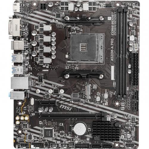 MSI A520M A PRO Desktop Motherboard   AMD A520 Chipset   Socket AM4   Micro ATX Alternate-Image4/500