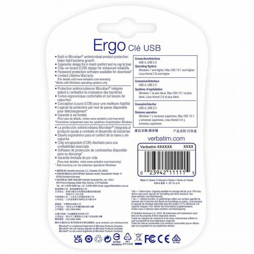 Verbatim 32GB Ergo USB Flash Drive   Black Alternate-Image4/500