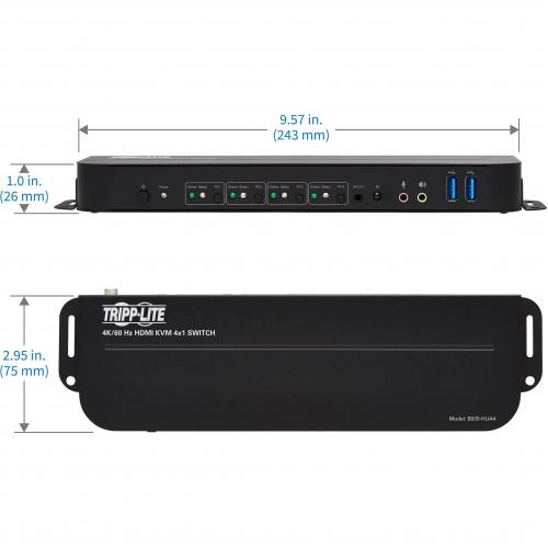 Tripp Lite By Eaton 4 Port HDMI/USB KVM Switch   4K 60 Hz, HDR, HDCP 2.2, IR, USB Sharing Alternate-Image4/500