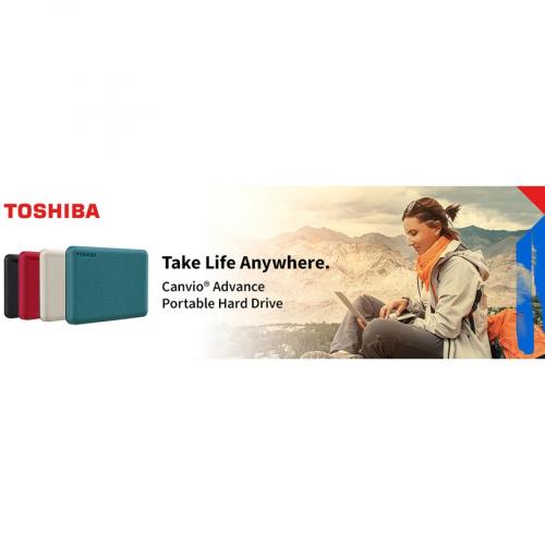 Toshiba Canvio Advance HDTCA40XK3CA 4 TB Portable Hard Drive   External   Black Alternate-Image4/500