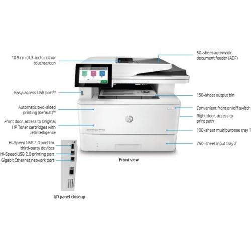 HP LaserJet M430f Laser Multifunction Printer   Copier/Fax/Printer/Scanner   42 Ppm Mono Print   1200 X 1200 Dpi Print   600 Dpi Optical Scan   350 Sheets Input Alternate-Image4/500