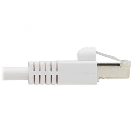 Eaton Tripp Lite Series Safe IT Cat6a 10G Snagless Antibacterial S/FTP Ethernet Cable (RJ45 M/M), PoE, White, 10 Ft. (3.05 M) Alternate-Image4/500