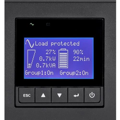 Eaton 9PX 1500VA 1350W 120V Online Double Conversion UPS   5 15P, 8x 5 15R Outlets, Lithium Ion Battery, Cybersecure Network Card, 2U Rack/Tower   Battery Backup Alternate-Image4/500