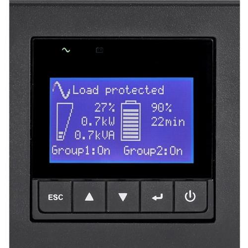 Eaton 9PX 2000VA 1800W 120V Online Double Conversion UPS   5 20P, 6x 5 20R, 1 L5 20R, Lithium Ion Battery, Cybersecure Network Card, 2U Rack/Tower   Battery Backup Alternate-Image4/500